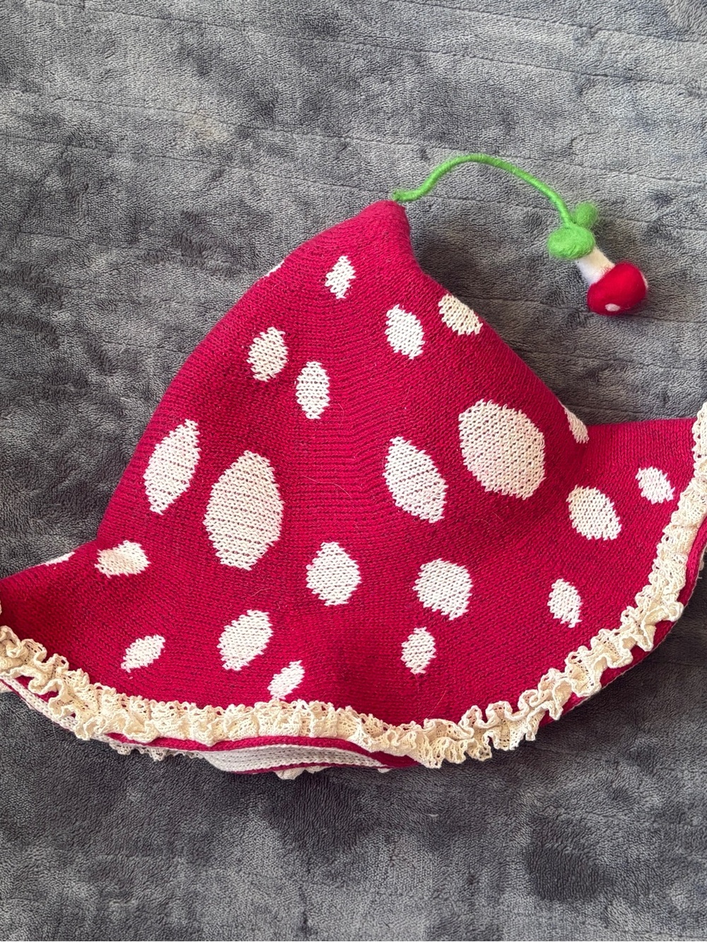 Hot topic cottage core red mushroom polka dot witch hat